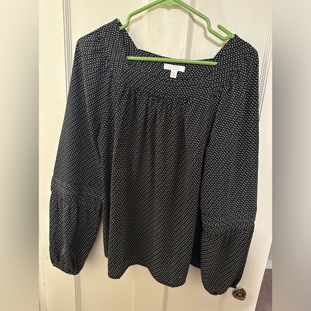 LC by Lauren Conrad black and white blouse. Size medium.